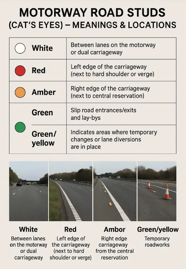 Motorway Studs – Meanings and Locations